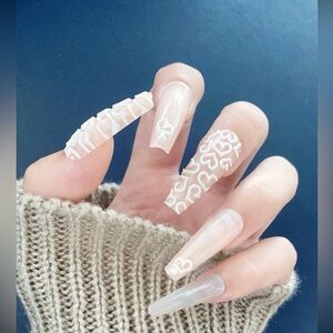 Coffin/Ballerina Shaped Press-On Nails